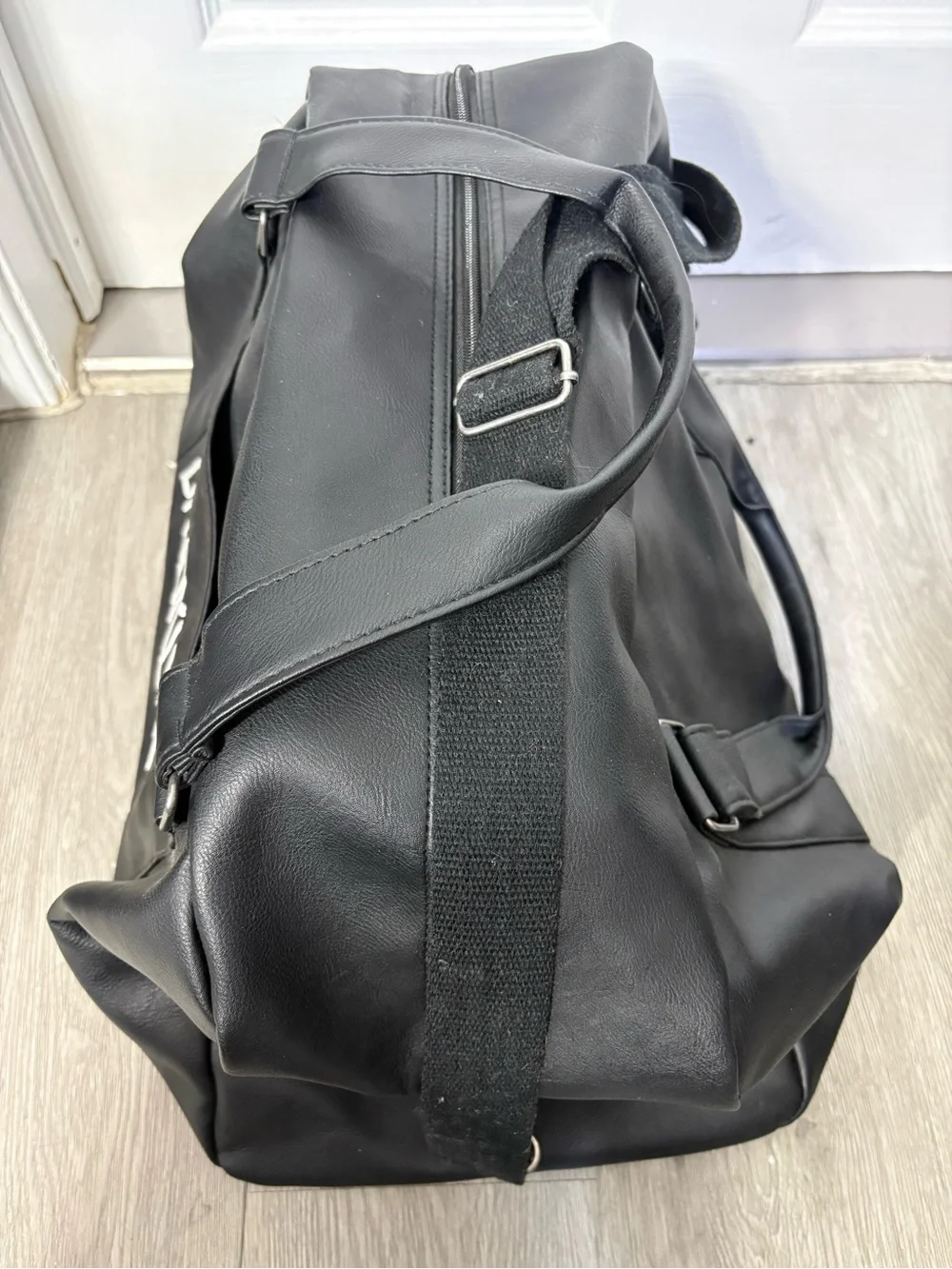 Brooklyn Embroidered Black Travel Duffel Bag - Men
